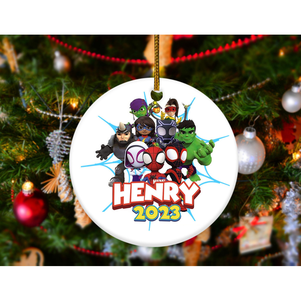 Personalized Spidey and his amazing friends Ornament,Spidey Christmas Gift,Personalized Christmas Ornamen,Christmas Ornament For Kid HAQF17 - 1.jpg