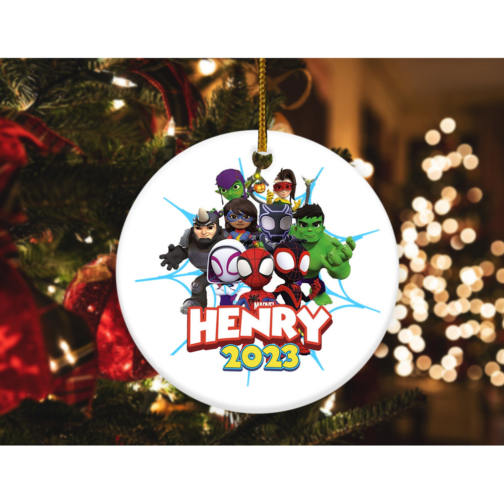 Personalized Spidey and his amazing friends Ornament,Spidey Christmas Gift,Personalized Christmas Ornamen,Christmas Ornament For Kid HAQF17 - 2.jpg