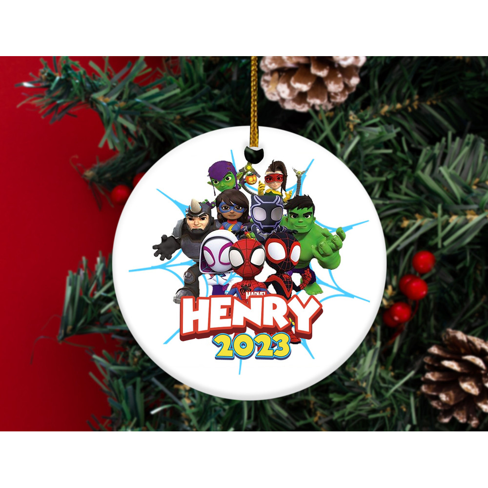 Personalized Spidey and his amazing friends Ornament,Spidey Christmas Gift,Personalized Christmas Ornamen,Christmas Ornament For Kid HAQF17 - 3.jpg