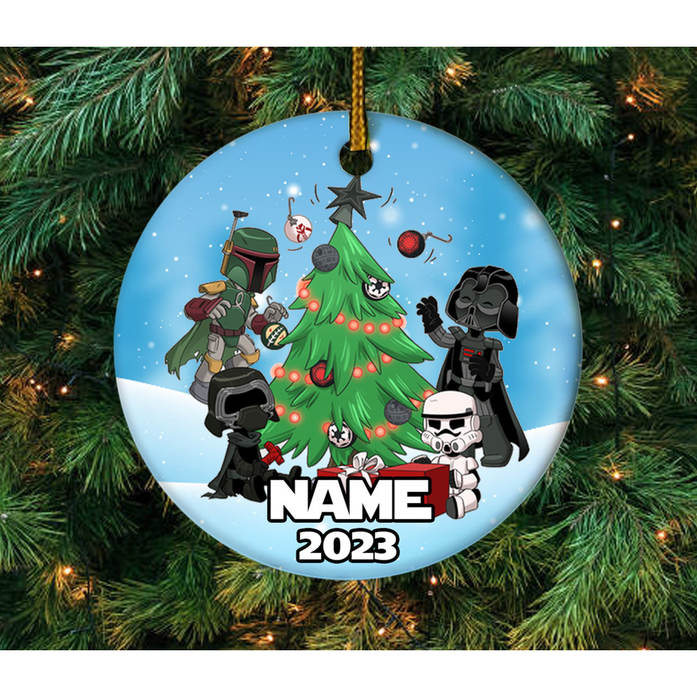 Personalized Star Wars Christmas Ornament, Star Wars Ornament, Star War Gift, Kid Keepsake, Star Wars Land Decor, Ceramic Ornament E1LV43 - 1.jpg