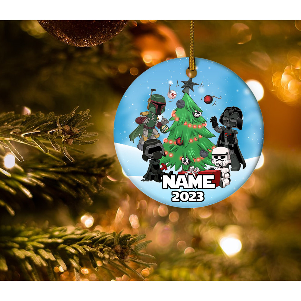 Personalized Star Wars Christmas Ornament, Star Wars Ornament, Star War Gift, Kid Keepsake, Star Wars Land Decor, Ceramic Ornament E1LV43 - 2.jpg