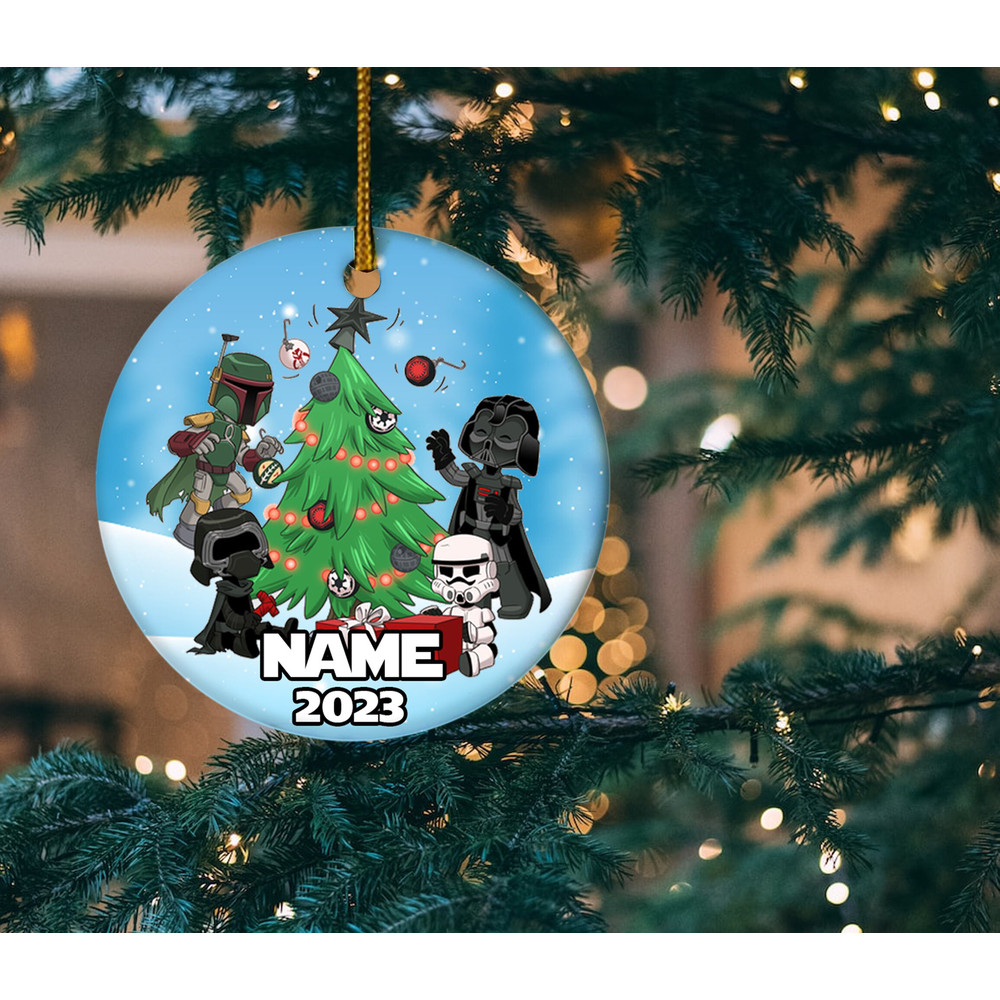 Personalized Star Wars Christmas Ornament, Star Wars Ornament, Star War Gift, Kid Keepsake, Star Wars Land Decor, Ceramic Ornament E1LV43 - 3.jpg