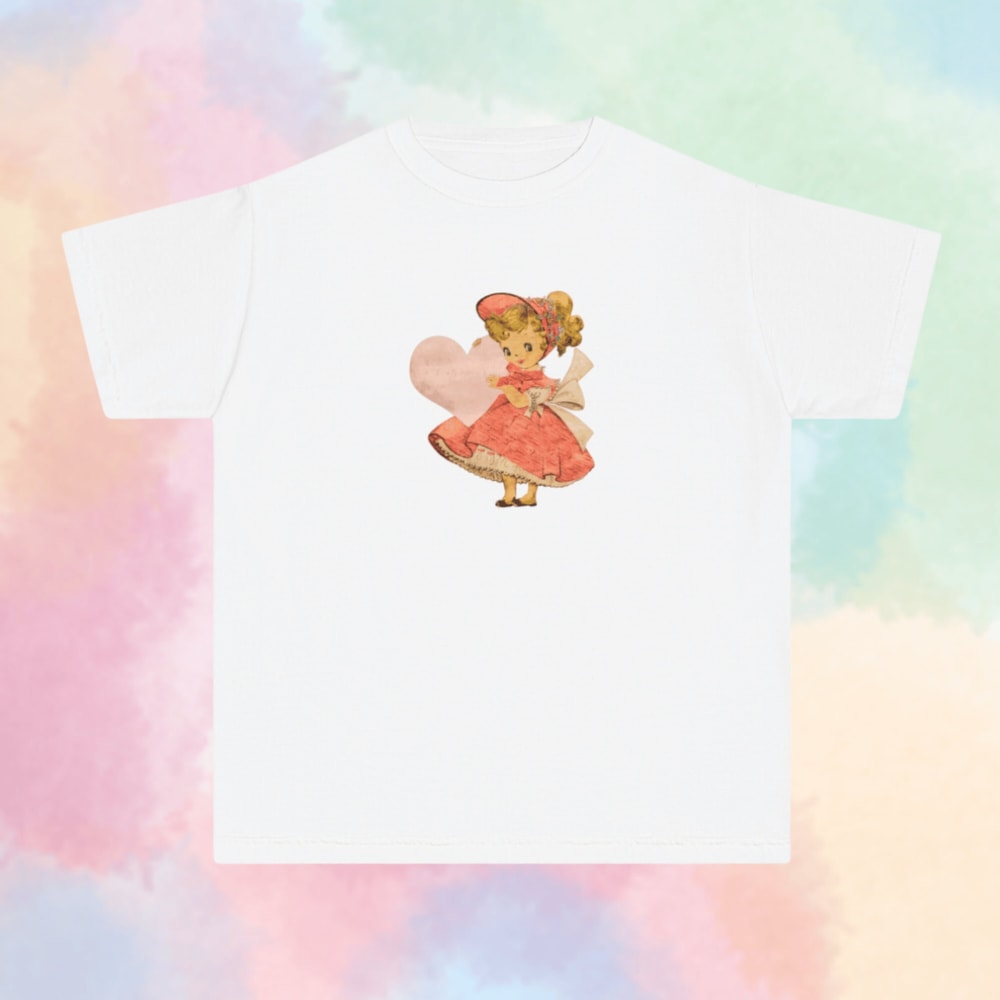 Coquette Clothing, Coquette Shirt, Baby Tee Y2K, Coquette Baby Tee, Vintage Baby Tee, Vintage Coquette Shirt, Preppy Clothes, Doll Shirt 6.jpg