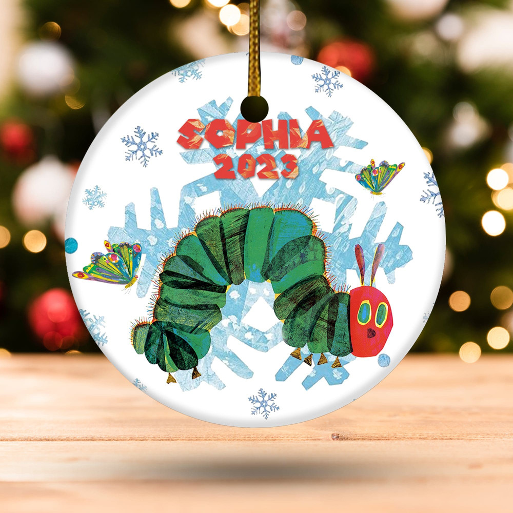 Personalized The Very Hungry Caterpillar Ornament, Reading Book Christmas Ornament, Children's Books, Story Characters Ornament E1MD32 - 3.jpg