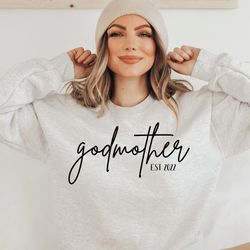 customized god mother sweatshirt, god mother shirt, godmother gift, godmother proposal crewneck, godmother proposal swea