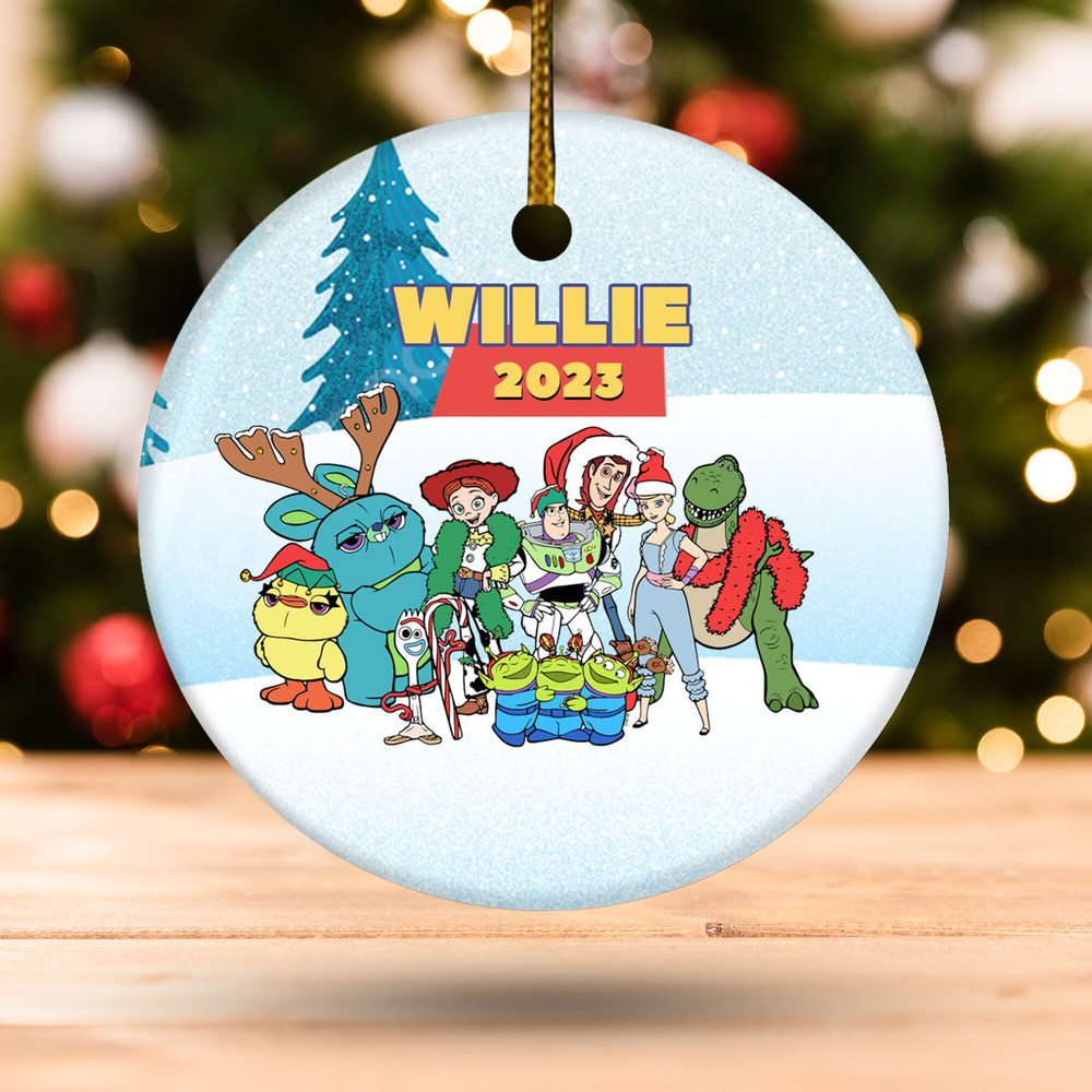 Personalized Toy Story Ornament, Toy Story Christmas Ornaments, Toy Story Gift, Toy Story Decor, Toy Story Keepsake, Ceramic Ornament E1LW24 - 1.jpg