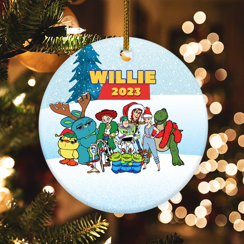 Personalized Toy Story Ornament, Toy Story Christmas Ornaments, Toy Story Gift, Toy Story Decor, Toy Story Keepsake, Ceramic Ornament E1LW24 - 2.jpg