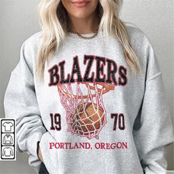 portland basketball vintage shirt, trail blazers 90s basketball graphic tee, retro for women and men basketball fan 1610