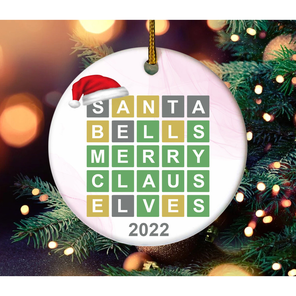 Personalized Wordle Ornament, Wordle 2022 Ornament, Wordle Puzzle Board Ornament, Wordle Christmas Ornament E-29112292 - 1.jpg