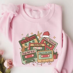 cassettes christmas sweatshirt, merry christmas sweatshirt, santa baby, trendy christmas sweatshirt, xmas gift, western