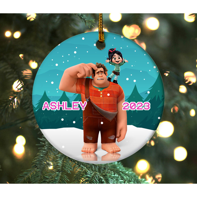 Personalized Wreck-It Ralph OrnamentWreck-It Ralph ChristmasWreck-It Ralph 2023Wreck-It Ralph Kid OrnamentDisney Cartoon Ornament OFXD39 - 1.jpg