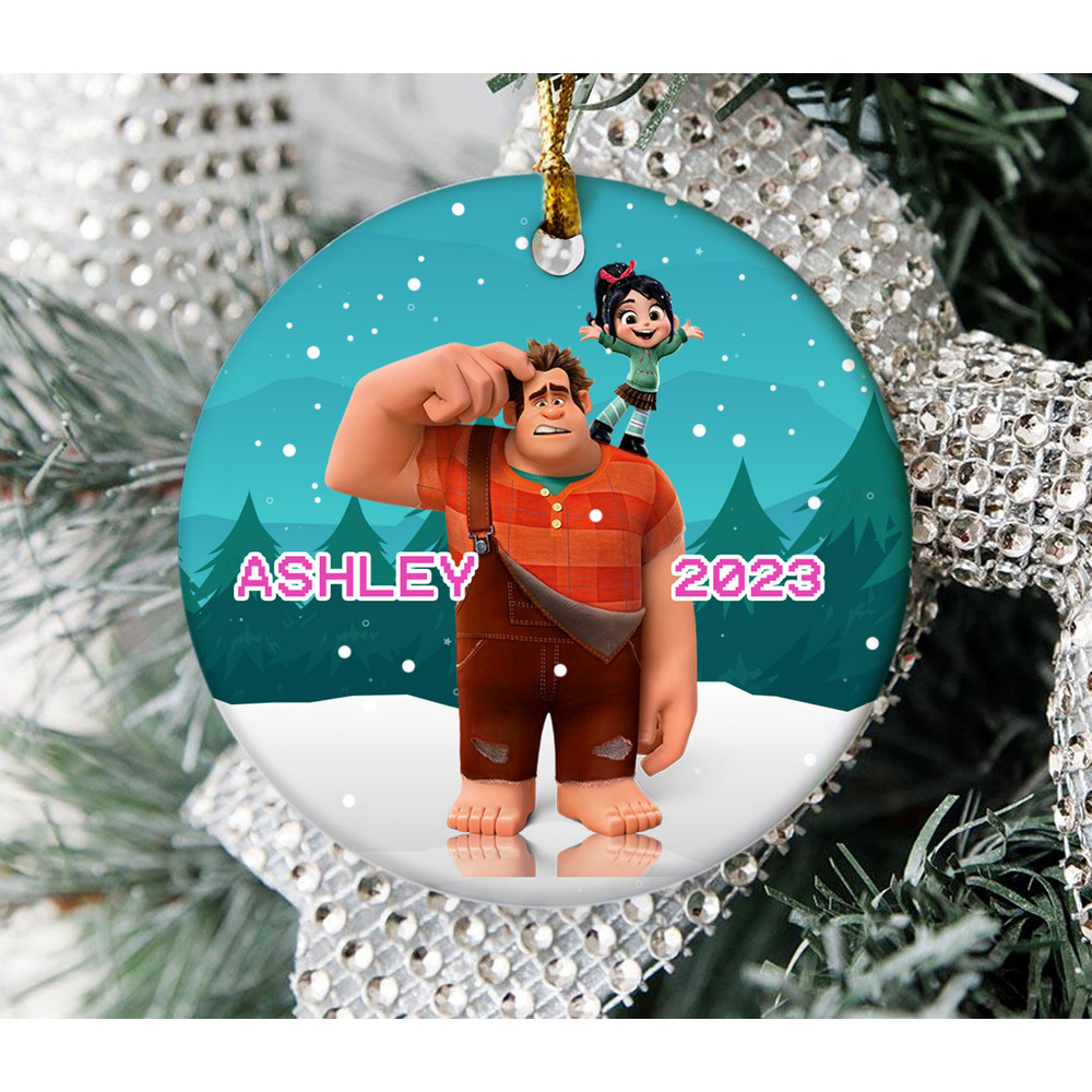 Personalized Wreck-It Ralph OrnamentWreck-It Ralph ChristmasWreck-It Ralph 2023Wreck-It Ralph Kid OrnamentDisney Cartoon Ornament OFXD39 - 3.jpg