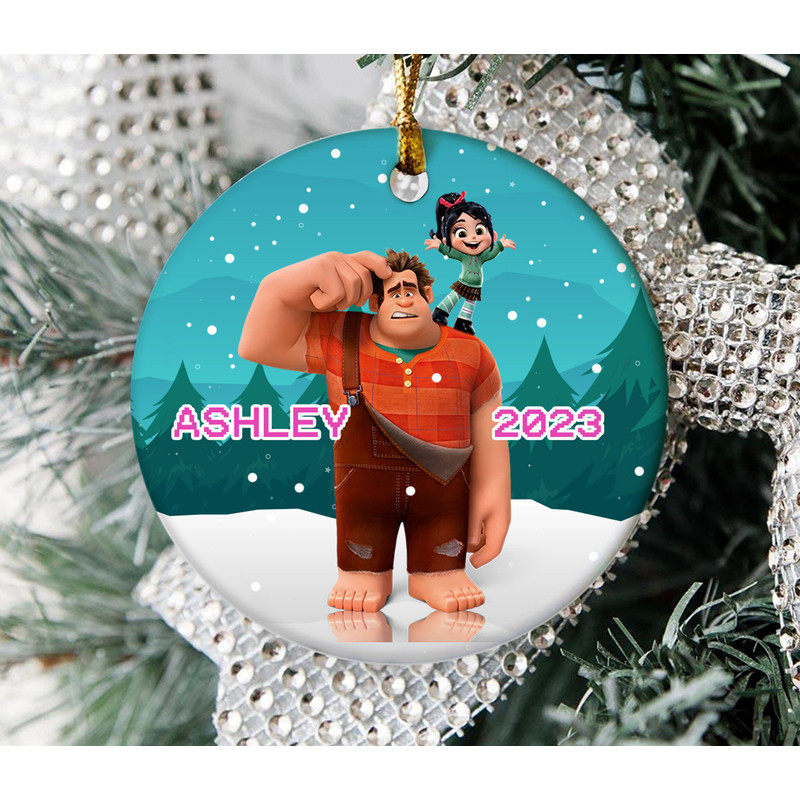 Personalized Wreck-It Ralph OrnamentWreck-It Ralph ChristmasWreck-It Ralph 2023Wreck-It Ralph Kid OrnamentDisney Cartoon Ornament OFXD39 - 3.jpg