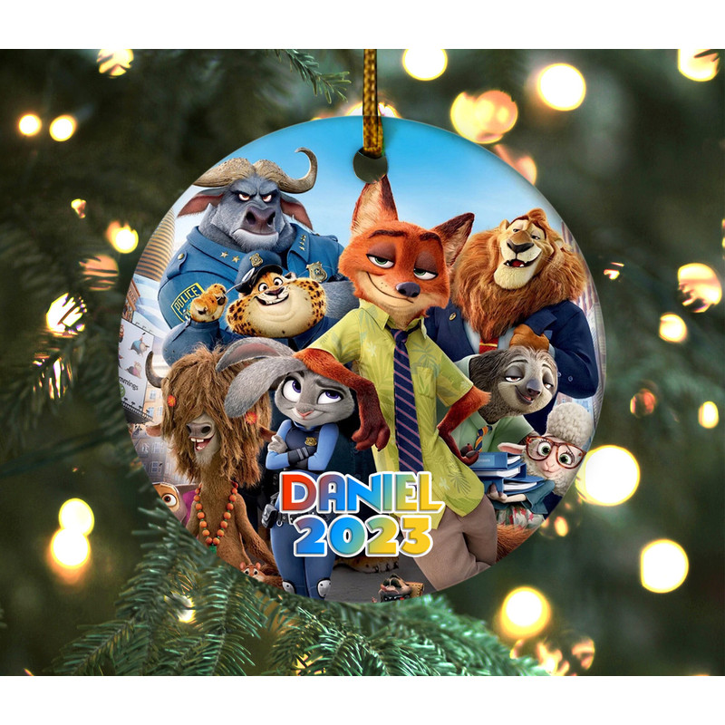 Personalized Zootopia OrnamentDisney Zootopia OrnamentZootopia ChristmasNick Wilde OrnamentJudy Hopps OrnamentsZootopia gift OFXD44 - 1.jpg