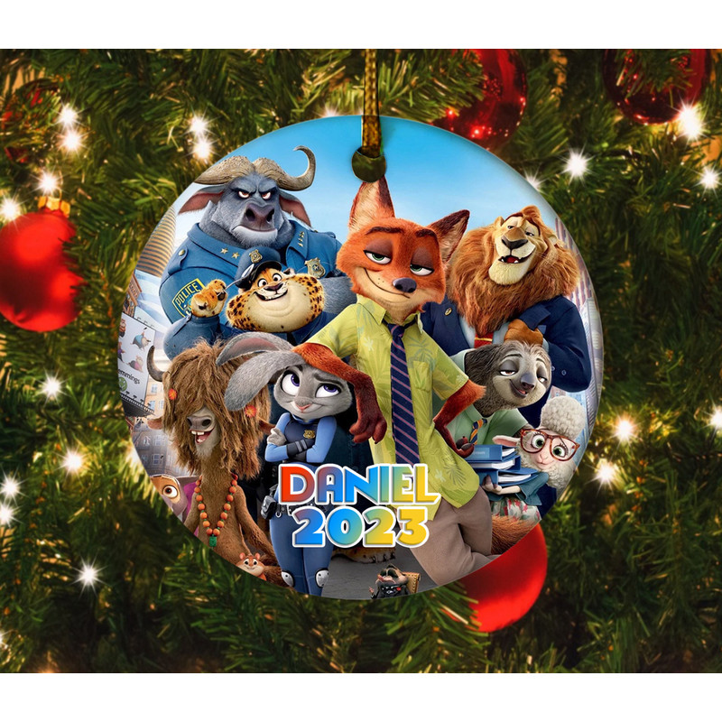 Personalized Zootopia OrnamentDisney Zootopia OrnamentZootopia ChristmasNick Wilde OrnamentJudy Hopps OrnamentsZootopia gift OFXD44 - 3.jpg