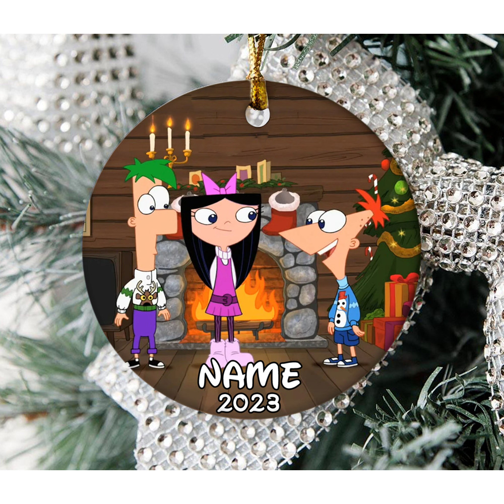 Phineas And Ferb Christmas Ornament, Disney Xmas Ornament, Disney Disneyland Holiday Vacation Gift KBSW40 - 2.jpg