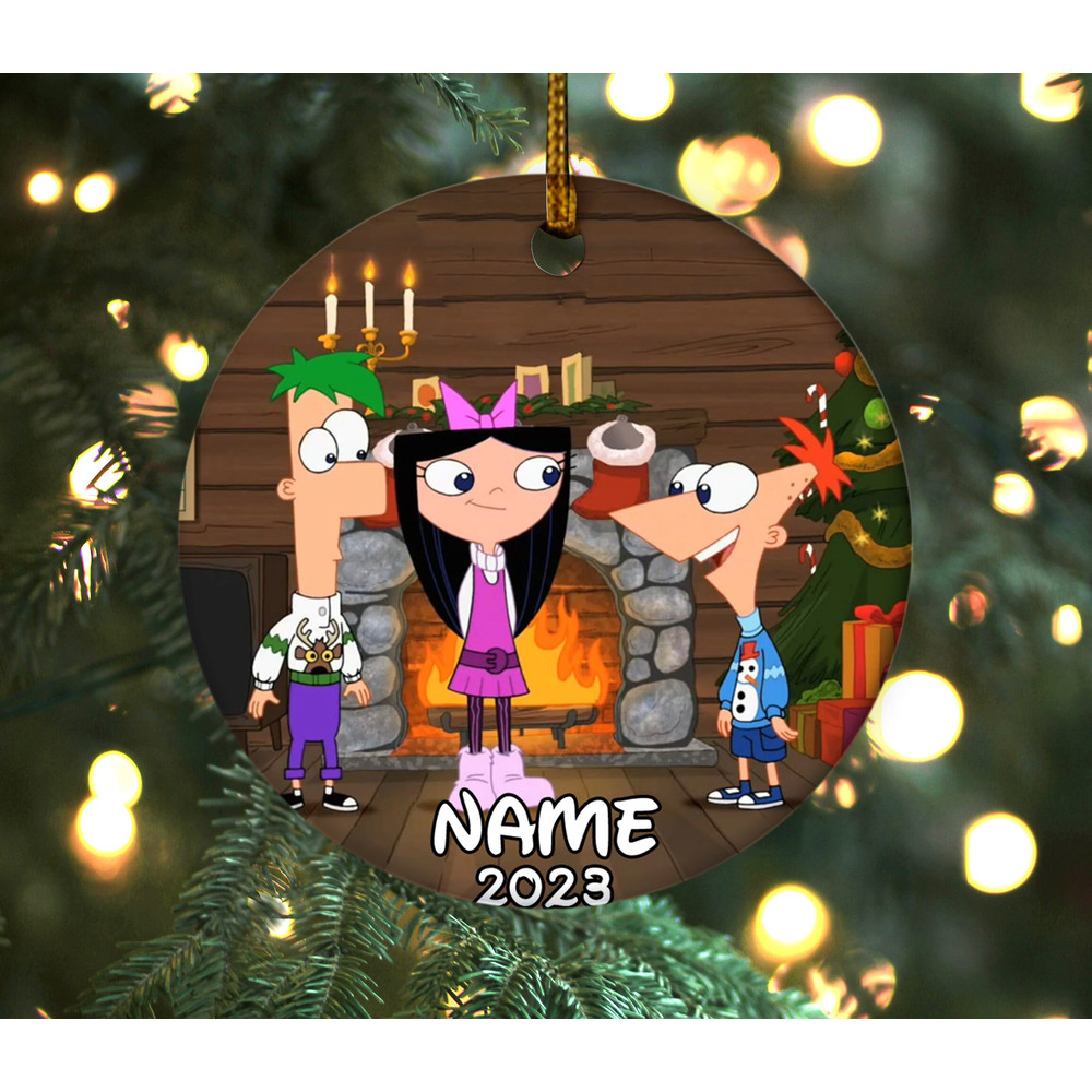 Phineas And Ferb Christmas Ornament, Disney Xmas Ornament, Disney Disneyland Holiday Vacation Gift KBSW40 - 3.jpg