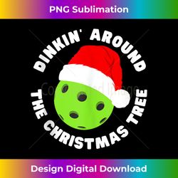Funny Pickleball Christmas Pajama Dinkin' Around Tank Top - Luxe Sublimation PNG Download - Spark Your Artistic Genius