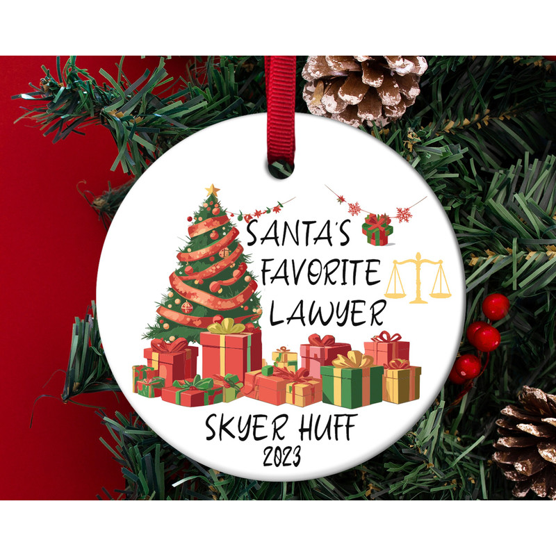 Santa's favorite lawyer ornament,Lawyer ornament,Law School Graduation gift,law school graduate,new lawyer gift, HAPS13 - 1.jpg