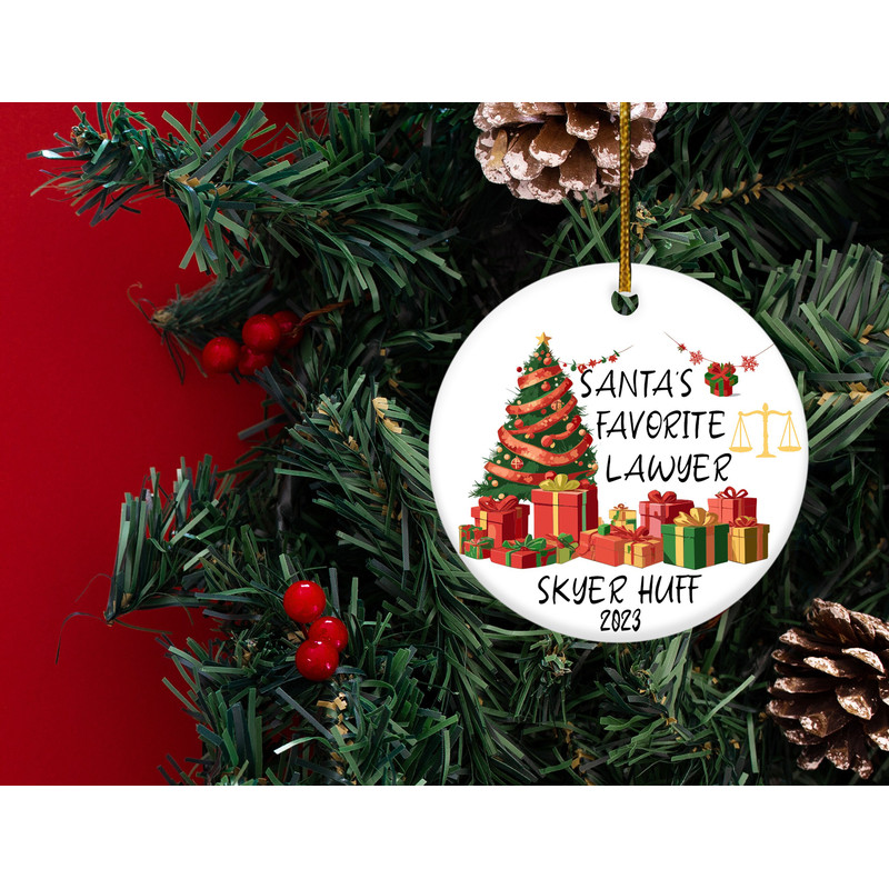 Santa's favorite lawyer ornament,Lawyer ornament,Law School Graduation gift,law school graduate,new lawyer gift, HAPS13 - 2.jpg