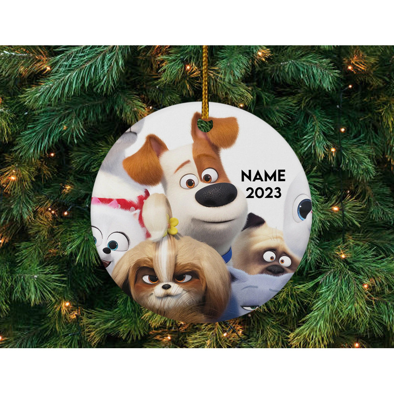 Secret life of pets Christmas Ornament, Gidget Christmas ornament, Duke Christmas Ornament, Max Ornament, Chloe ornament E1MO26 - 1.jpg