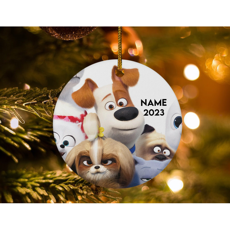 Secret life of pets Christmas Ornament, Gidget Christmas ornament, Duke Christmas Ornament, Max Ornament, Chloe ornament E1MO26 - 2.jpg