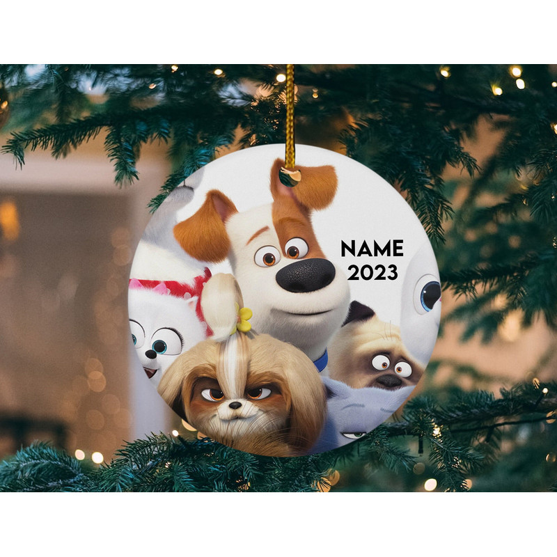 Secret life of pets Christmas Ornament, Gidget Christmas ornament, Duke Christmas Ornament, Max Ornament, Chloe ornament E1MO26 - 3.jpg