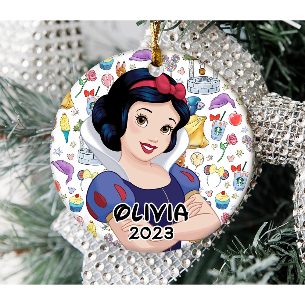 Snow White Princess Christmas Ornaments, Custom Christmas Ornaments, Christmas Gift Ideas, Personalized Princess Snow White Ornament OFXF25 - 1.jpg