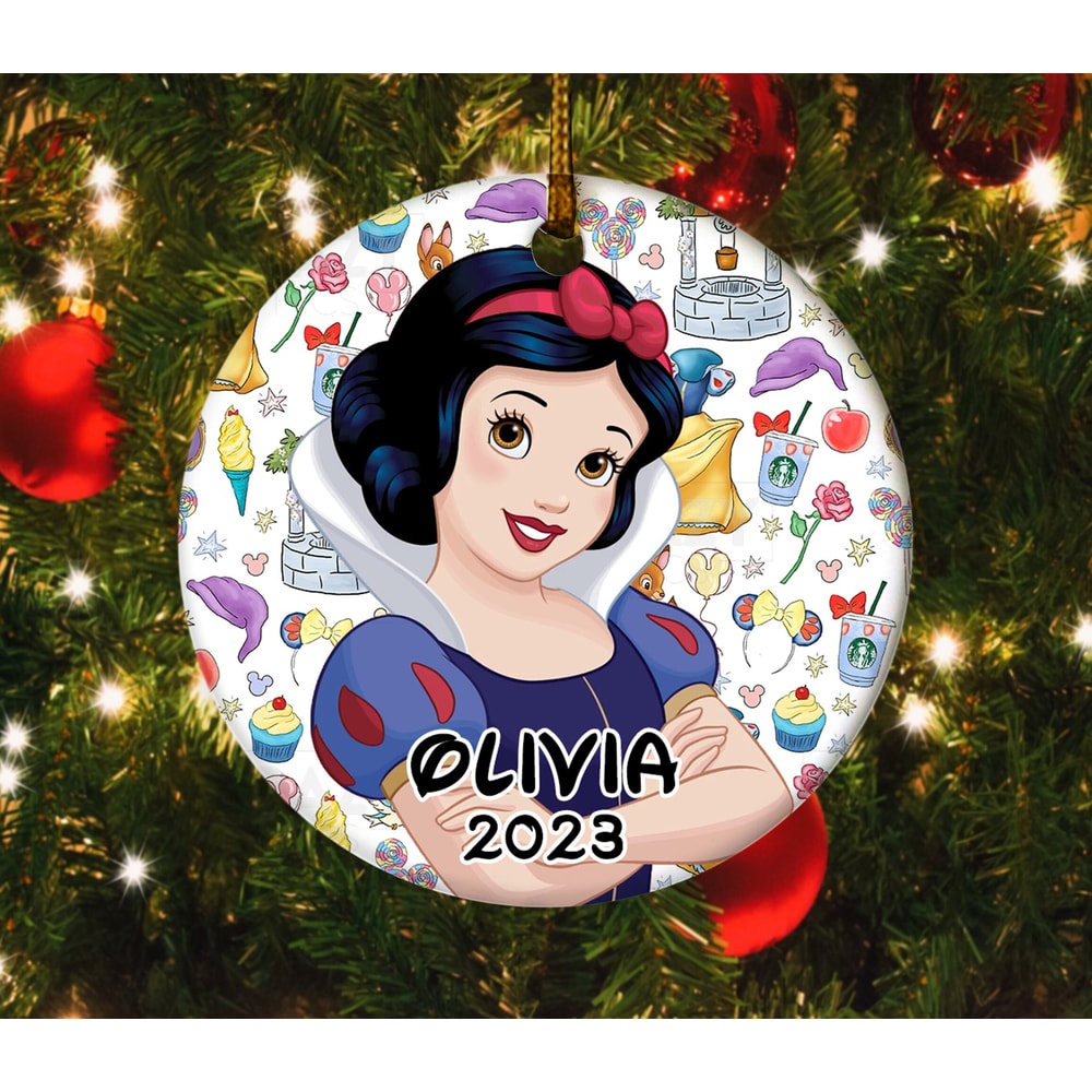 Snow White Princess Christmas Ornaments, Custom Christmas Ornaments, Christmas Gift Ideas, Personalized Princess Snow White Ornament OFXF25 - 2.jpg