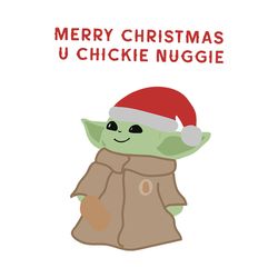 merry christmas u chickie nuggie svg, baby yoda svg, santa svg, yoda clipart, star wars svg, digital download
