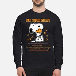 snoopy and woodstock cure multiple sweatshirt