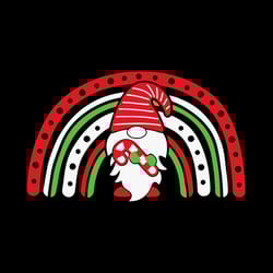 gnome rainbow svg, christmas gnome svg, rainbow clipart, merry christmas svg, cute gnome svg, digital download