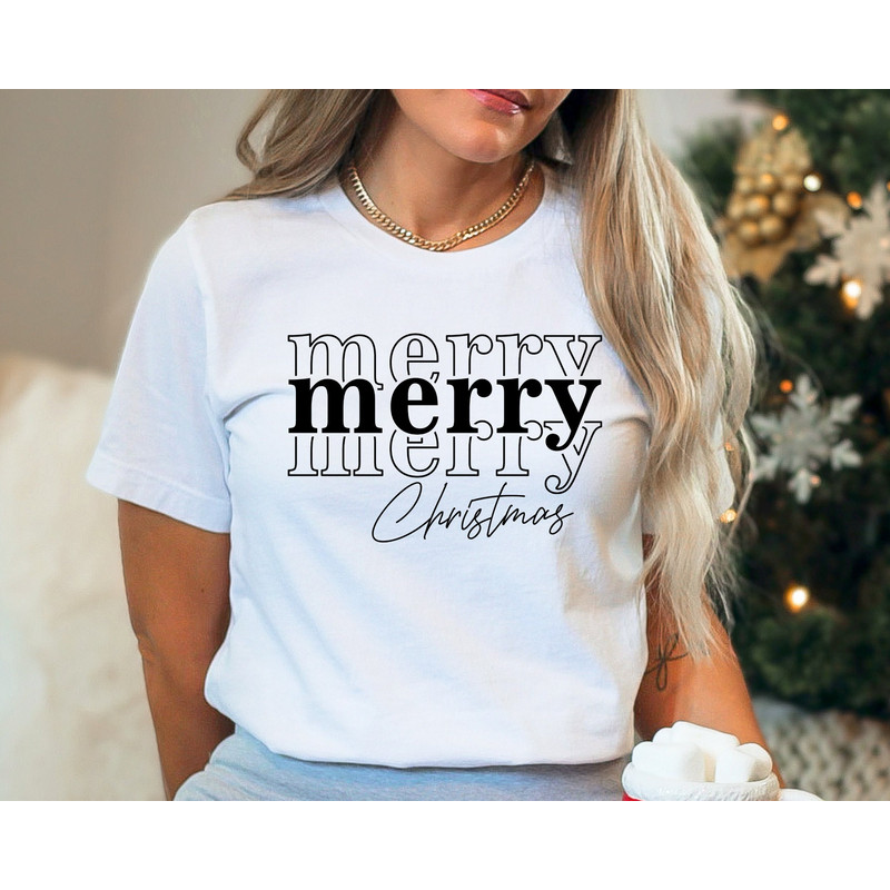 Christmas Shirt, Merry Merry Christmas Shirt, Christmas T-shirt, Unisex Shirt, For Women Christmas Shirt, Merry Christmas Shirt.jpg