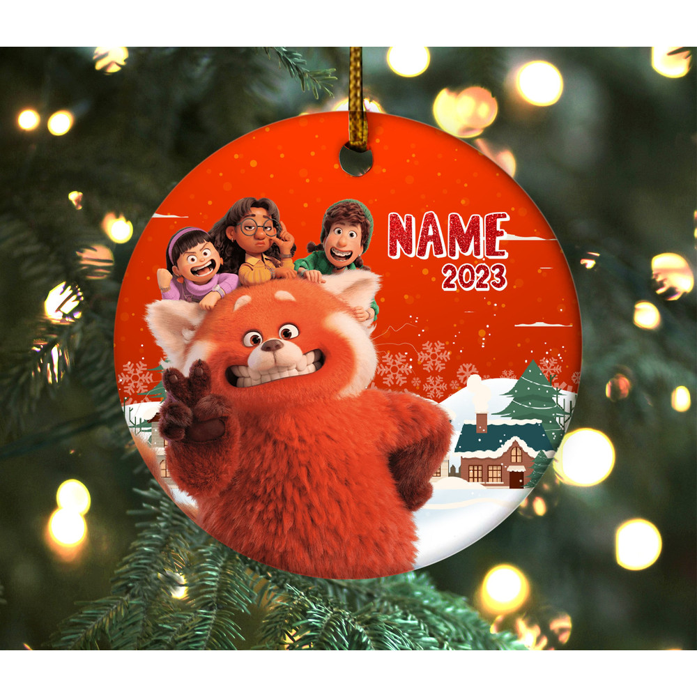 Turning Red Ornament, Personalized Turning Red Christmas Ornament, Personalized Gift, Personalized Ornament, Turning Red Birthday E1NG29 - 1.jpg