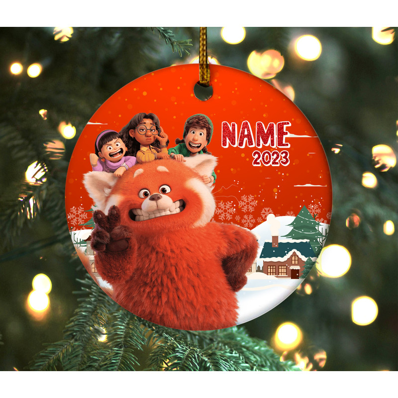 Turning Red Ornament, Personalized Turning Red Christmas Ornament, Personalized Gift, Personalized Ornament, Turning Red Birthday E1NG29 - 1.jpg