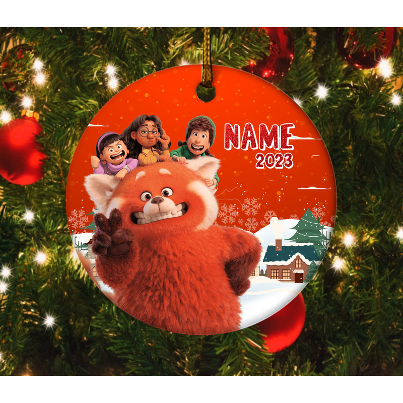 Turning Red Ornament, Personalized Turning Red Christmas Ornament, Personalized Gift, Personalized Ornament, Turning Red Birthday E1NG29 - 2.jpg