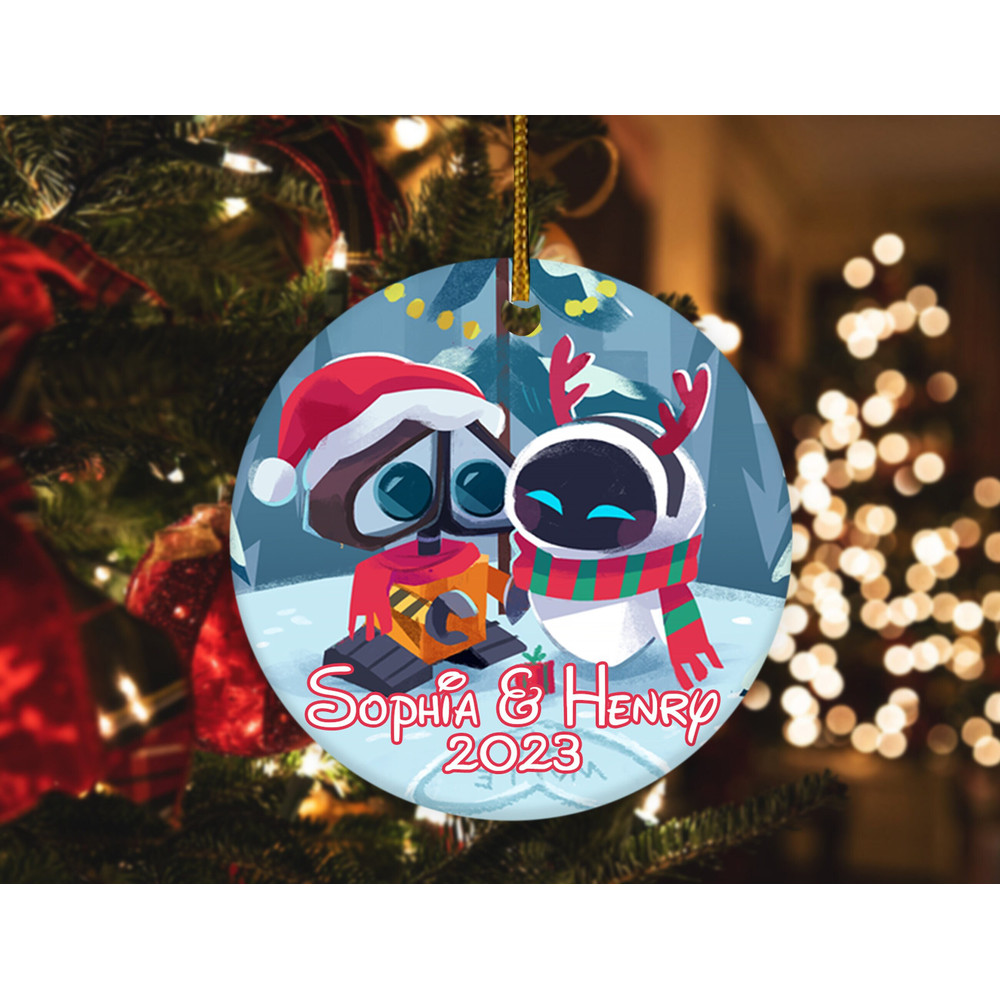 Wall-e and Eve Christmas Ornament,Wall E Ornament,Couples Ornament,Xmas Gift,Couple Christmas Gifts,Personalized Ornament HAQF19 - 1.jpg