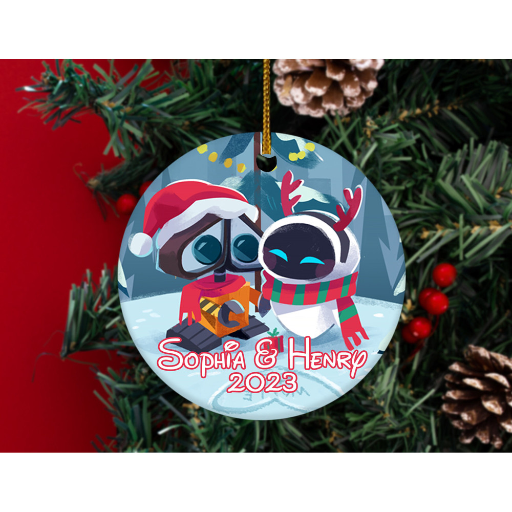 Wall-e and Eve Christmas Ornament,Wall E Ornament,Couples Ornament,Xmas Gift,Couple Christmas Gifts,Personalized Ornament HAQF19 - 2.jpg