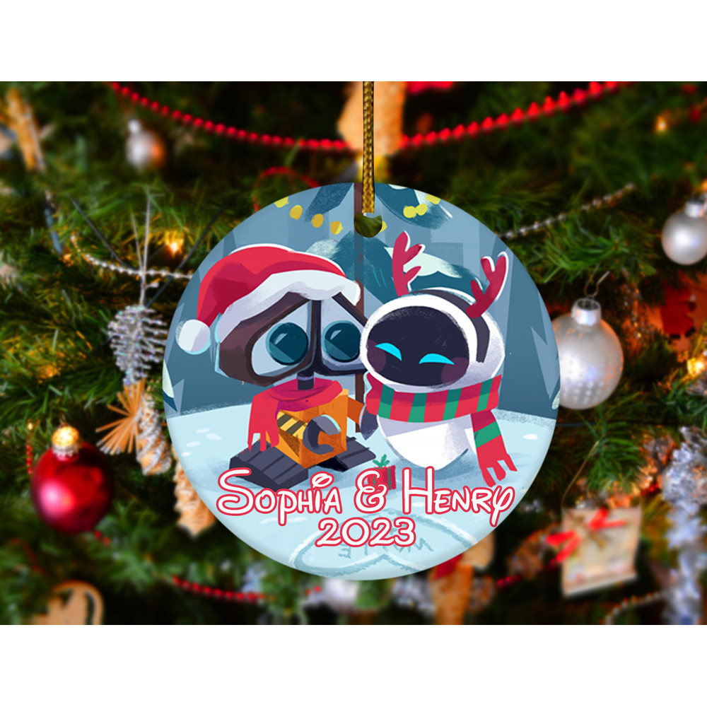 Wall-e and Eve Christmas Ornament,Wall E Ornament,Couples Ornament,Xmas Gift,Couple Christmas Gifts,Personalized Ornament HAQF19 - 3.jpg