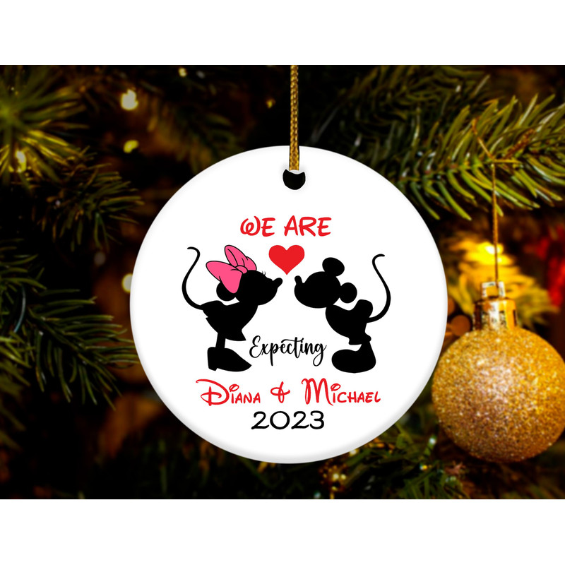 We are expecting ornament,Pregnancy Ornament,New Parents ornament,Disney Pregnancy ornament,Gift For Mom,Dad, HAPS22 - 2.jpg