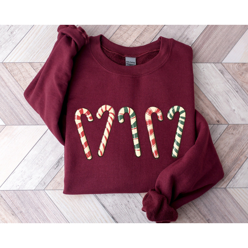 Christmas Sweatshirt, Candy Canes Sweatshirt, Christmas Hoodie, Christmas Candy Cane Sweatshirt, Happy New Year, Funny Christmas Gift.jpg