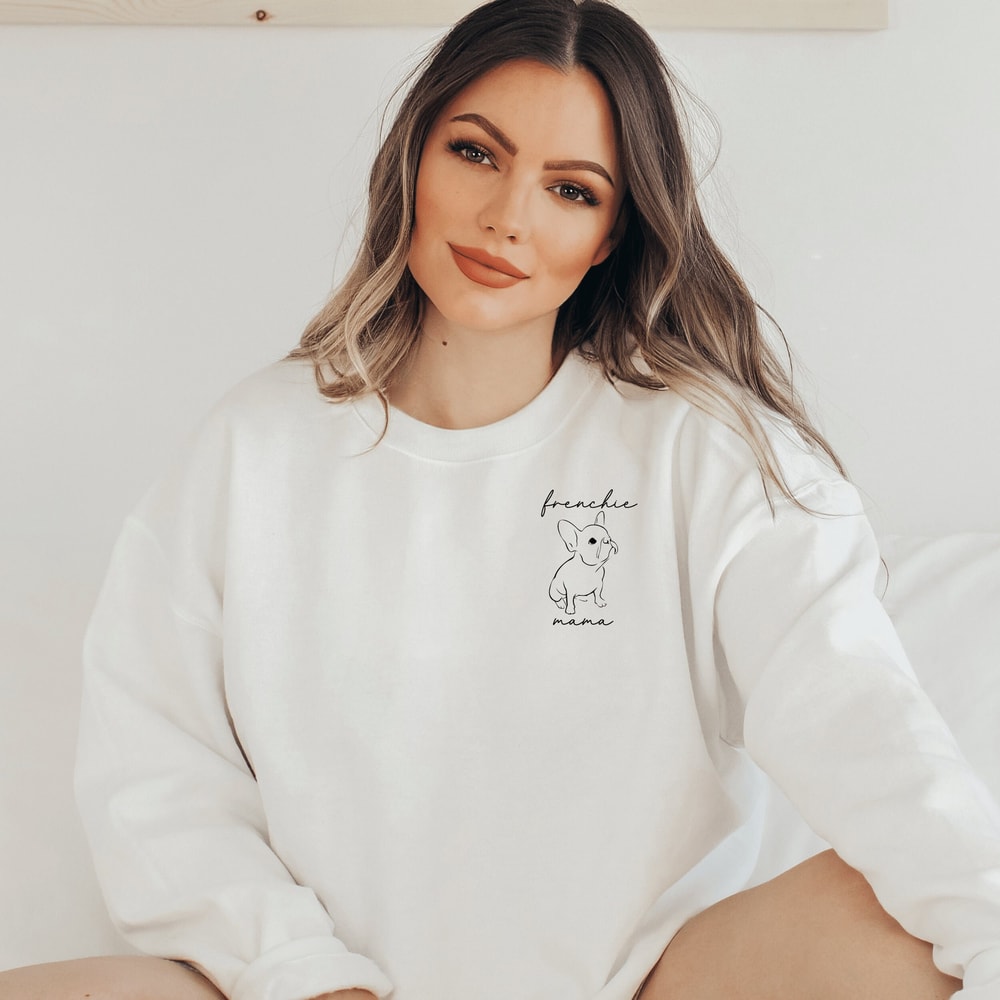Frenchie Mama pocket Sweatshirt, French Bulldog Mama Shirt, Bulldog Mom, Frenchie Mom, Dog Mom Shirt, Dog Lover Shirt, Dog Mama.jpg