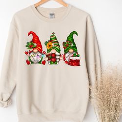 christmas sweatshirt, christmas gnome sweatshirt, merry christmas sweatshirt, gnome for the holidays, cute gnomies chris