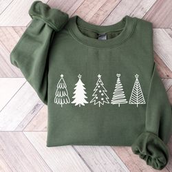 christmas sweatshirt, christmas tree sweatshirt, christmas minimal sweatshirt, holiday sweaters for women, winter sweats