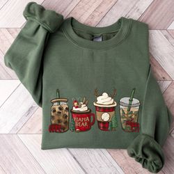 christmas sweatshirt, mama bear sweatshirt, lumberjack coffee sweatshirt, christmas coffee shirt, christmas gifts for mo