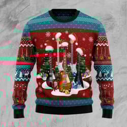 guitar christmas ugly sweater - festive holiday apparel for adults us1712