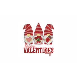 happy valentine's day gnomes machine embroidery design. 4 sizes. gnomes embroidery design