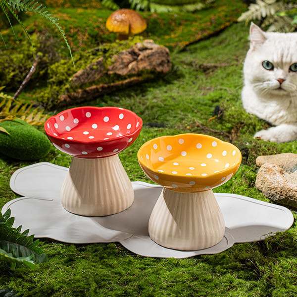 mushroom-elevated-cat-ceramic-bowl-red-yellow.jpg