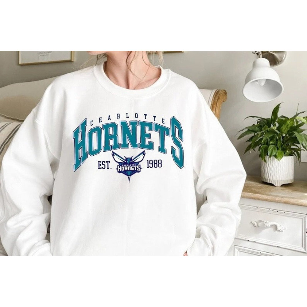 Charlotte Hornet, Vintage Charlotte Hornet Sweatshirt, T-Shirt, Hornets Sweater, Hornets T-Shirt, Vintage Basketball Fan.jpg