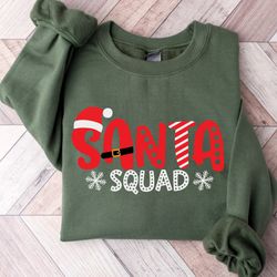 christmas sweatshirt, santa squad sweatshirt, christmas squad sweatshirt, christmas gift, family matching christmas swea
